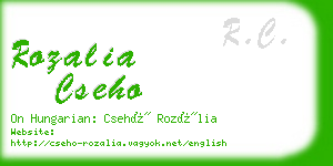 rozalia cseho business card